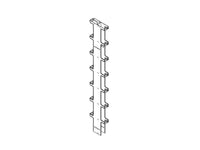 Chatsworth 12096-103 Double-Sided Narrow Vertical Cabling Section; 3.65INW x 7INH x 12.75IND; Gray