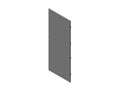 Chatsworth 37720-C07 Single Solid Metal Door for RMR Modular Enclosure; 47.2IN (1200 mm) H x 31.5IN (800 mm) W; Black