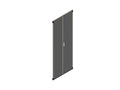 Chatsworth 39861-722 Double Perforated Metal Rear Door for ZetaFrame Cabinet; for 42U x 31.5INW (800 mm) Cabinet; Black
