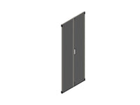 Chatsworth 39861-722 Double Perforated Metal Rear Door for ZetaFrame Cabinet; for 42U x 31.5INW (800 mm) Cabinet; Black