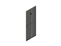 Chatsworth 39780-706 Single Perforated Metal Front Door for ZetaFrame Cabinet; for 48U x 23.6INW (600 mm) Cabinet; Black