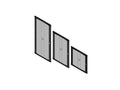Chatsworth 40950-736 Front Door Assembly for CUBE-iT Wall-Mount Cabinet; 36INH x 24INW (910 mm x 610 mm); Tempered Glass; Black