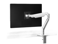 Humanscale M21HBTBC M2 Pro Monitor Arm for Single Monitor, White with White Trim and VESA Plate, Clamp Mount