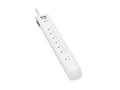 Eaton Tripp Lite TLP76 7-Outlet Surge Protector - 5-15R Outlets, 1500 Joules, 6 ft. (1.8 m) Cord, White