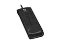 Eaton Tripp Lite TLP118DBUC 11-Outlet Surge Protector 5-15R 4200 Joules 2 USB Charging Ports, 8ft. Braided Cord, Black