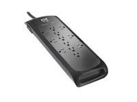 Eaton Tripp Lite TLP128DB 12-Outlet Surge Protector - 5-15R Outlets, 2100 Joules, 8 ft. (2.4 m) Braided Cord, Black