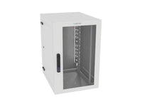 Vertiv GL36WMCMP-W-SE-00-CM WM Premium 19Ux24x32 Gray - Offset mounting rails create nearly 3.5 in of dedicated cable management space between the rail and side