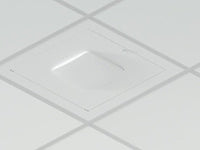 Oberon 1047-ARSTC400-T Locking Suspended Ceiling Tile Access Point Enclosure, 3H x 18.5W x 18.5D (76 mm x 470 mm x 470 mm) Back Box, Arista C-400 Access Point Door, Tegular