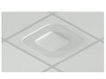 Oberon 1444-ARSTC400 Recessed Suspended Ceiling Tile Access Point Mount, 3.5H x 14W x 14D (89 mm x 360 mm x 360 mm) Back Box, Spring-Attached Arista C-400 Access Point