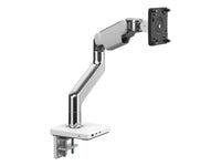 Humanscale M81WBTBT M/Flex for M8 Pro Monitor Arm, Polished/White, Tilt, tech mount, Polished Aluminum with White Trim