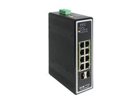 Eaton Tripp Lite NGI-U08C2P8-4 8-Port Unmanaged Industrial Gigabit Ethernet Switch 10/100/1000Mbps 8x PoE+ 30W 2x SFP Ports TAA