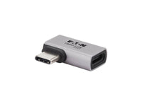Eaton Tripp Lite U521-000-F-RA USB4 Right-Angle Adapter M/F 8K60Hz or 4K120Hz Video 40 Gbps Data 240W PD Charging Thunderbolt 4