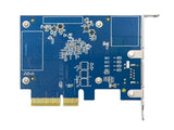 QNAP QXG-10G1TD Single-port (10Gbase-T) 10GbE network expansion card, PCIe Gen3 x2, Low-profile bracket pre-loaded, Low-profile flat and Full-height bracksts are