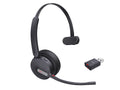 Yealink WH64 (1208688) Hybrid Headset Black On-Ear Wireless Bluetooth Mono 20 20000 Bluetooth 5.2 3 microphones MEMS 1 x Type-C USB 2.0 port