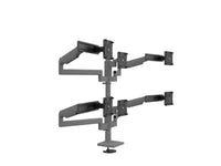 Humanscale X23HFSBB3023FSB M/Flex M2 Pro Six Monitor Arms, Stacked (Three Over Three), 12IN/Dynamic Links with Slider, 30IN Post, 100x100mm VESA, White with White Trim