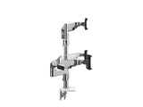Humanscale X82WETBC242DETB MFlex M8 Pro Monitor Arm, Tripple Monitor, White/Polished, 8/Dynamic, 100x100, Clamp Mount, 2