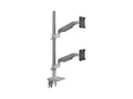 Humanscale X2NTNCDSDTB-30-X2NM0NDSDTB-NP.GSA M/Flex for M2 Pro Monitor Dual Monitor Arm, Single Brackets, Dynamic Links, 30 Post, Silver