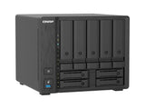 QNAP TS-H966TX-8G-US Desktop 9-Bay Thunderbolt NAS/iSCSI IP-SAN, Intel Core i3 6-core processor, 8GB DDR5 RAM, 5 x 2.5 /3.5 SATA 6Gbps + 4 x 2.5 U.2 NVMe PCIe Gen3