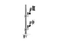 Humanscale X8DWETBC302DETB MFlex M8 Arms - Single Bracket for 1 Monitor - White/Polished - 8in/Dynamic - Standard Tilt