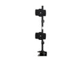 Amer AMR2CV Dual Monitor Vertical Clamp Mount max 32IN - Steel/Aluminum Alloy/Plastic - Support Flat Pannel Size: 24 - 32IN Individual adjustments for BOTH Monitors, ensuring maximum user comfort