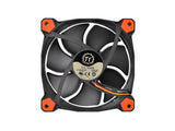 Thermaltake CL-F038-PL12RE-A Riing 12 Series High Static Pressure 120mm Circular LED Ring Case/Radiator Fan with Anti-Vibration Mounting System Cooling - RED