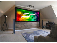 Elite Screens CURVE92WH2 Lunette 2 Series, 92 Diag. 16:9, Curved Home Theater Fixed Frame Projector Screen