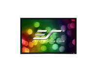 Elite Screens ER110WH2 110 inch Fixed Frame Screen, Permanently Tensioned, CineWhite Material, Wall Mount