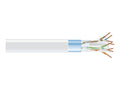 Black Box EVNSL0615A-1000 CAT6 400-MHz Solid Ethernet Bulk Cable - Shielded (F/UTP), CMP Plenum, White, 1000-ft. (304.8-m) Spool