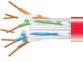 Black Box EYN869B-PB-1000 CAT6 550-MHz Solid Ethernet Bulk Cable - Unshielded (UTP), CMP Plenum, Red, 1000-ft. (304.8-m) Pull-Box