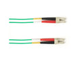 Black Box FOCMP10-003M-LCLC-GN OM3 50/125 Multimode Fiber Optic Patch Cable - OFNP Plenum, LC to LC, Green, 3-m (9.8-ft.), GSA, TAA/