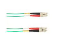 Black Box FOCMP10-003M-LCLC-GN OM3 50/125 Multimode Fiber Optic Patch Cable - OFNP Plenum, LC to LC, Green, 3-m (9.8-ft.), GSA, TAA/