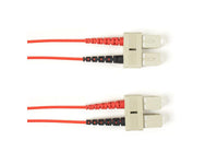 Black Box FOCMP62-002M-SCSC-RD OM1 62.5/125 Multimode Fiber Optic Patch Cable - OFNP Plenum, SC to SC, Red, 2-m (6.5-ft.), GSA, TAA/
