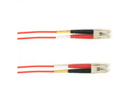 Black Box FOCMR10-002M-LCLC-RD OM3 50/125 Multimode Fiber Optic Patch Cable - OFNR PVC, LC to LC, Red, 2-m (6.5-ft.), GSA, TAA/
