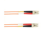 Black Box FOCMR50-003M-LCLC-OR OM2 50/125 Multimode Fiber Optic Patch Cable - OFNR PVC, LC to LC, Orange, 3-m (9.8-ft.), GSA, TAA/