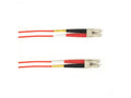 Black Box FOCMR50-010M-LCLC-RD OM2 50/125 Multimode Fiber Optic Patch Cable - OFNR PVC, LC to LC, Red, 10-m (32.8-ft.), GSA, TAA/