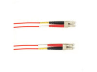 Black Box FOCMR50-010M-LCLC-RD OM2 50/125 Multimode Fiber Optic Patch Cable - OFNR PVC, LC to LC, Red, 10-m (32.8-ft.), GSA, TAA/