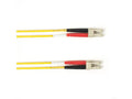 Black Box FOCMR62-010M-LCLC-YL OM1 62.5/125 Multimode Fiber Optic Patch Cable - OFNR PVC, LC to LC, Yellow, 10-m (32.8-ft.), GSA, TAA/
