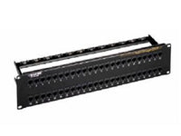 Black Box JPM820A CAT6 Feed-Through Patch Panel - 2U, Unshielded, 48-Port