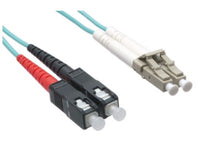 Axiom LCSC10GA-15M-AX LC/SC OM3 Fiber Cable 15m, Aqua