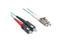 Axiom LCSC10GA-2M-AX LC/SC OM3 Fiber Cable 2m, Aqua