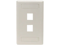 Black Box WPT462 Keystone Wallplate - Single-Gang, 2-Port, Office White
