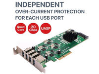 SIIG JU-P40811-S1 4-Port USB 3.0 PCIe Card-Quad Core 5 Gbps (JU-P40811-S1)