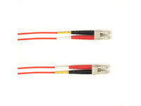 Black Box FOLZHM4-015M-LCLC-RD OM4 50/125 Multimode Fiber Optic Patch Cable - LSZH, LC to LC, Red, 15-m (49.2-ft.), GSA, TAA/