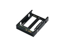 QNAP QDA-A2AR Dual 2.5 SATA to 3.5 SATA drive converter/adapter, up to 9.5mm 2.5 drive height support, hardware RAID 0/1, JBOD, Individual disk modes