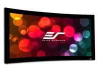 Elite Screens CURVE150H-A1080P3 Lunette Series, 150Diag 16:9, Sound Transparent Curved Home Theater Fixed Frame Projector Screen