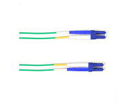 Black Box FOCMRSM-002M-LCLC-GN OS2 9/125 Singlemode Fiber Optic Patch Cable - OFNR PVC, LC to LC, Green, 2-m (6.5-ft.), GSA, TAA/