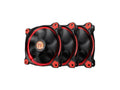 Thermaltake CL-F055-PL12RE-A Riing 120MM CASE/RAD Fan, Red, 3 Pack