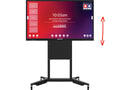 Qomo 487A03 E-BOX Interactive Mobile Stand, The motorized stand has an anticollision feature on the height adjust motors to prevent accidental pinching, Plastic non-marking wheels; Width adjustable control panel mount