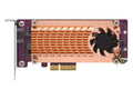 QNAP QM2-2P-244A Dual M.2 22110/2280 PCIe SSD expansion card (PCIe Gen2 x4), Low-profile bracket pre-loaded, Low-profile flat and Full-height are bundled shorter