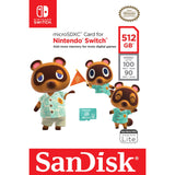 SanDisk SDSQXAO-512G-ANCZN Extreme MicroSDXC, 512GB, UHS-I, Card for Nintendo Switch